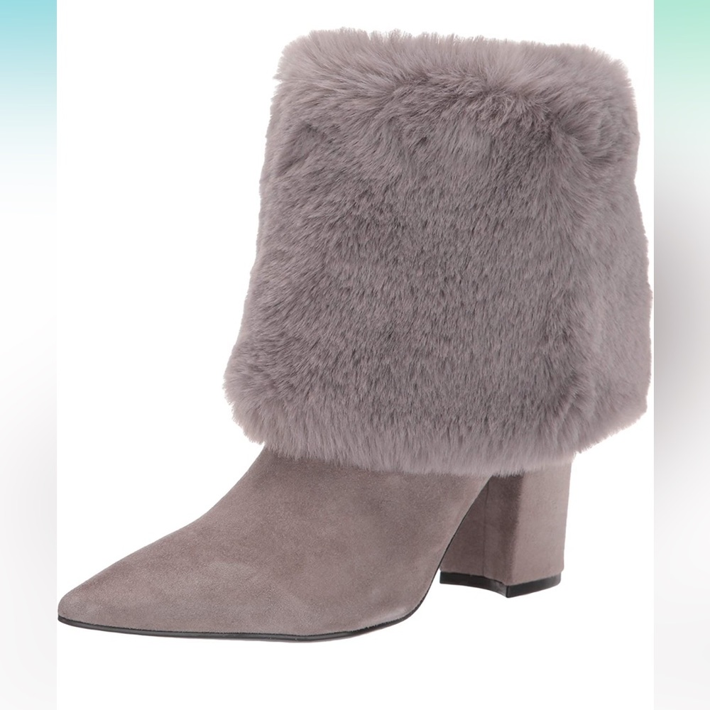 Nine west chrissa ankle boot size 7 light gray - Picture 2 of 9